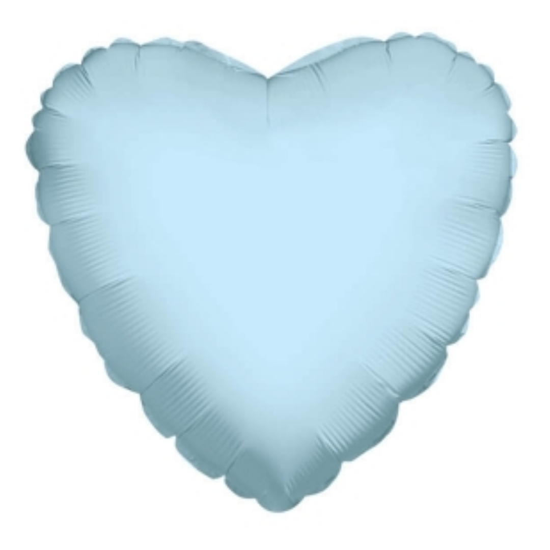 Heart Shape Foil Light Blue