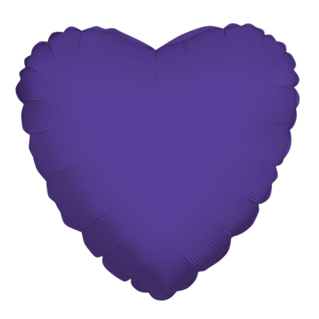Heart Shape Foil Purple