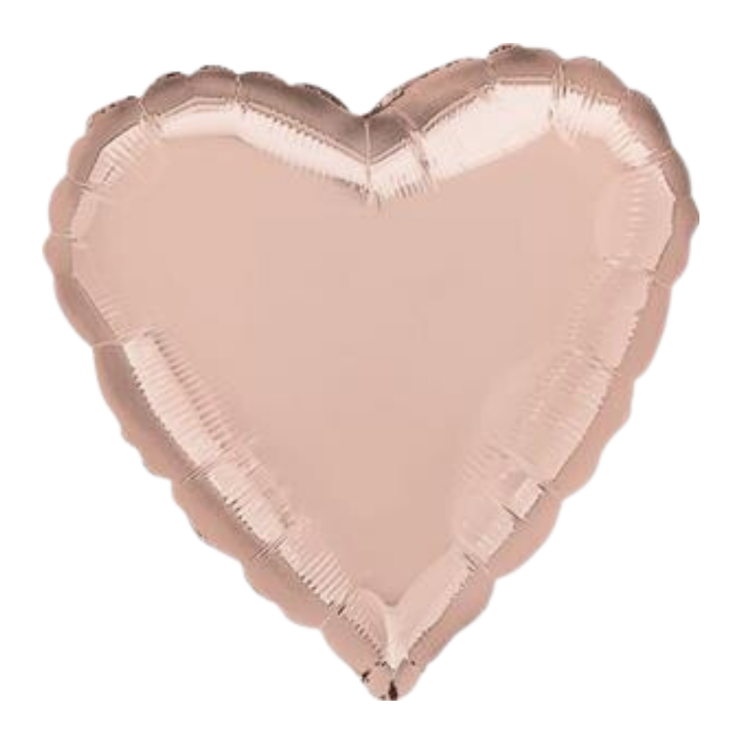 Heart Shape Foil Rose Gold