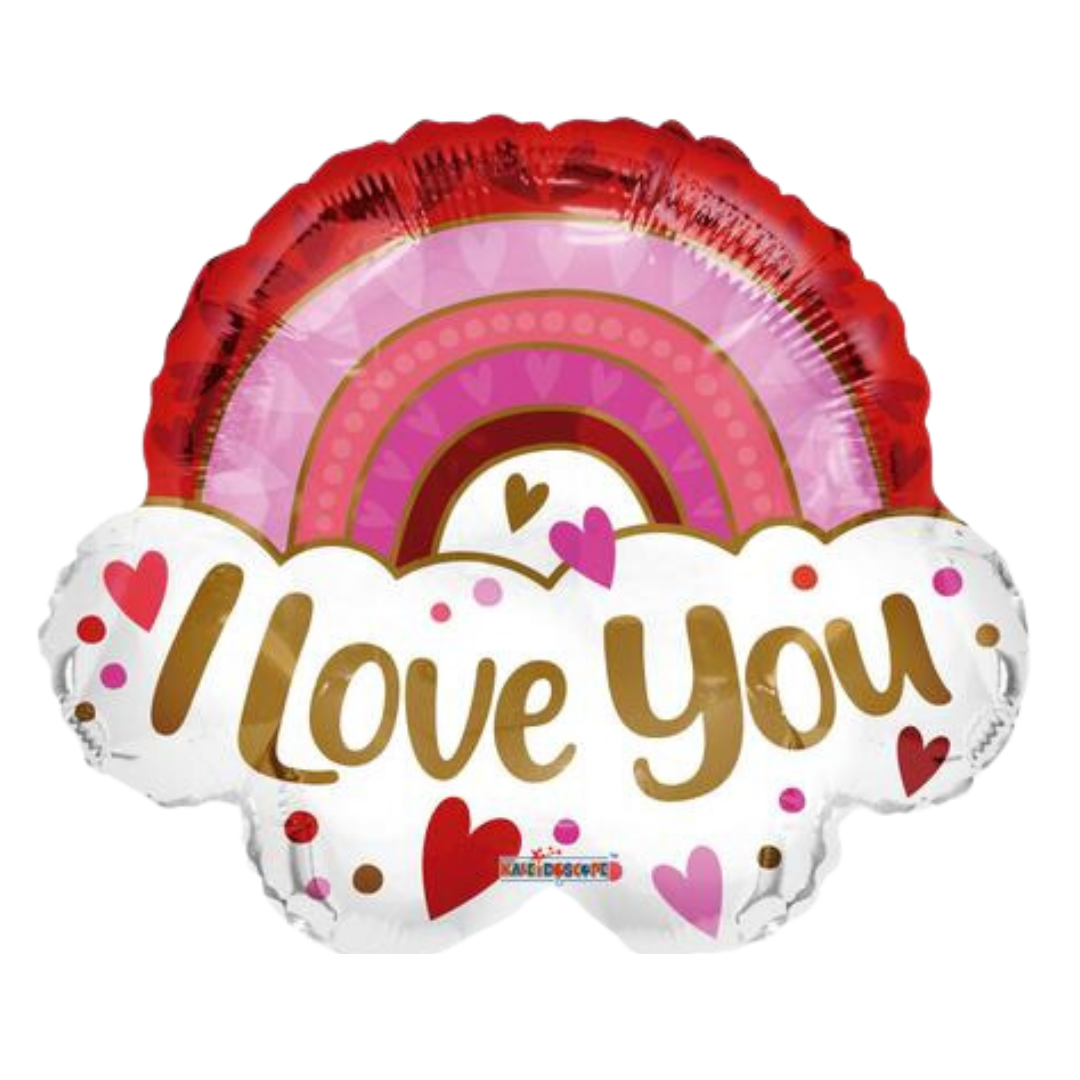 I Love You Rainbow & Hearts Holographic
