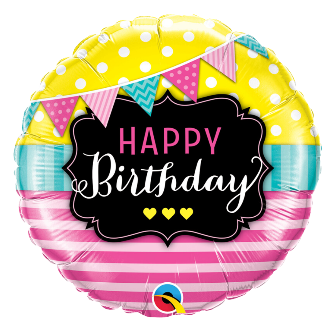 Happy Birthday Pennats & Pink Stripes