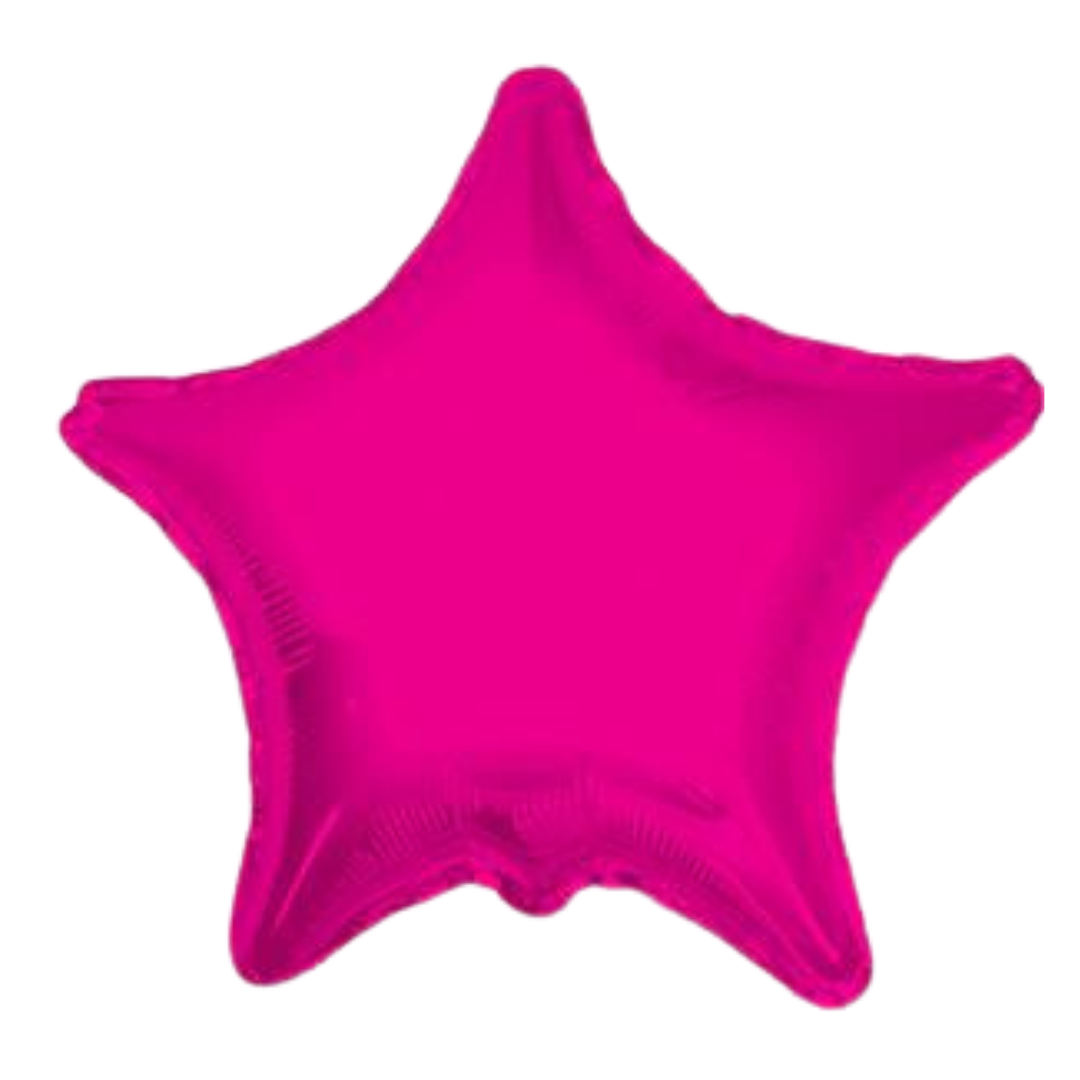 Star Shape Foil Hot Pink
