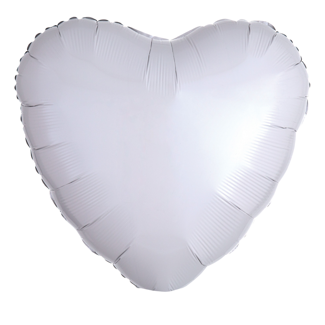 Heart Shape Foil White
