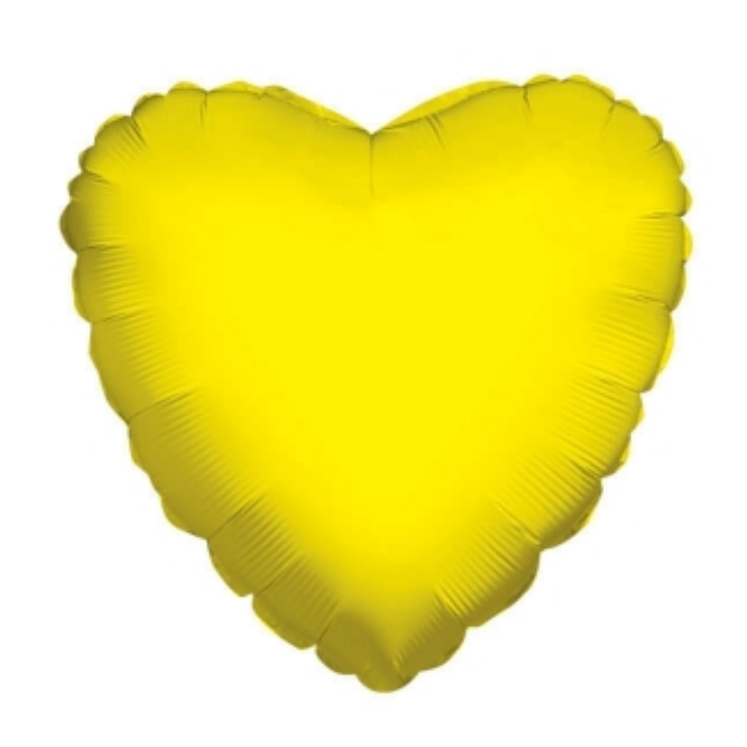 Heart Shape Foil Yellow