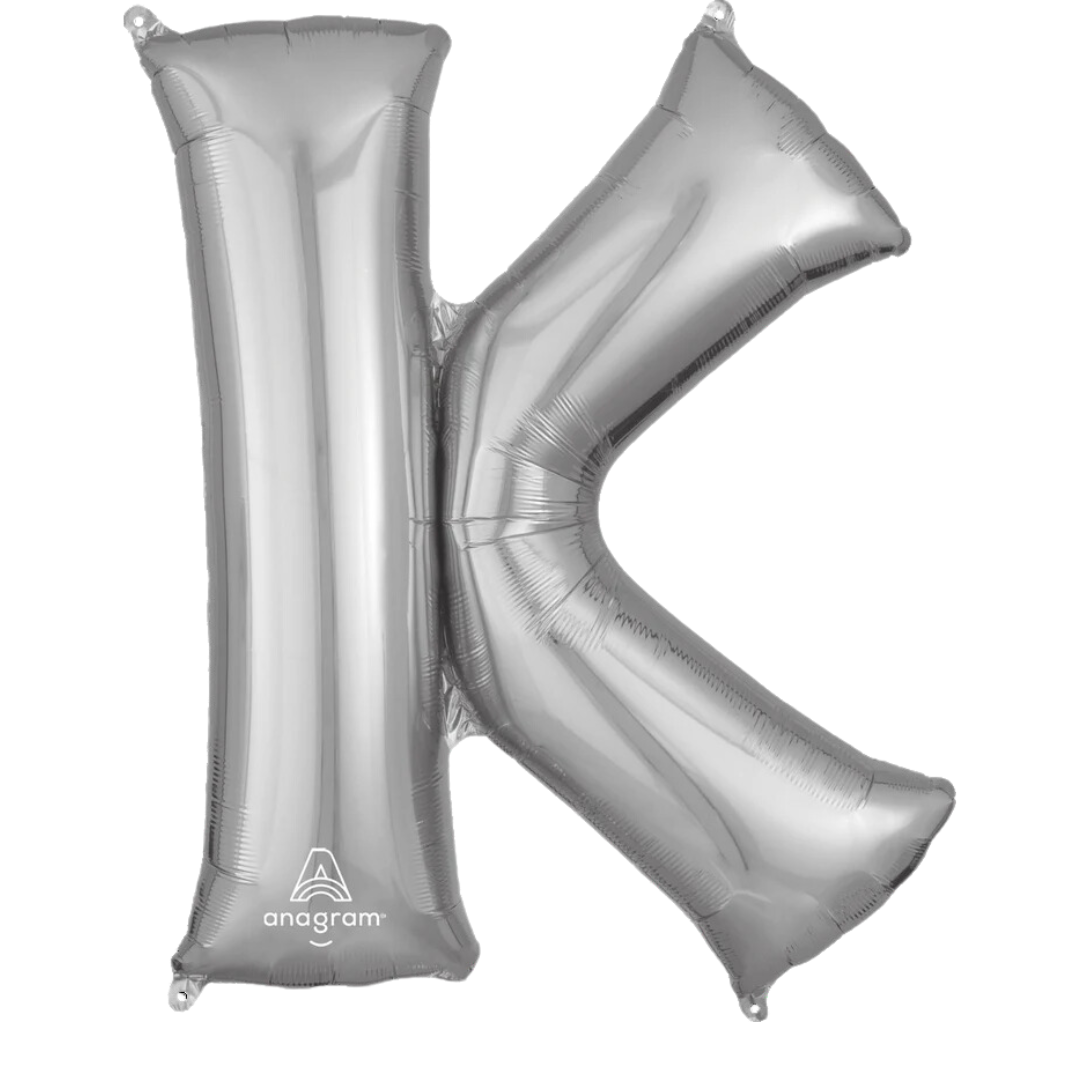 Foil Silver Letter K