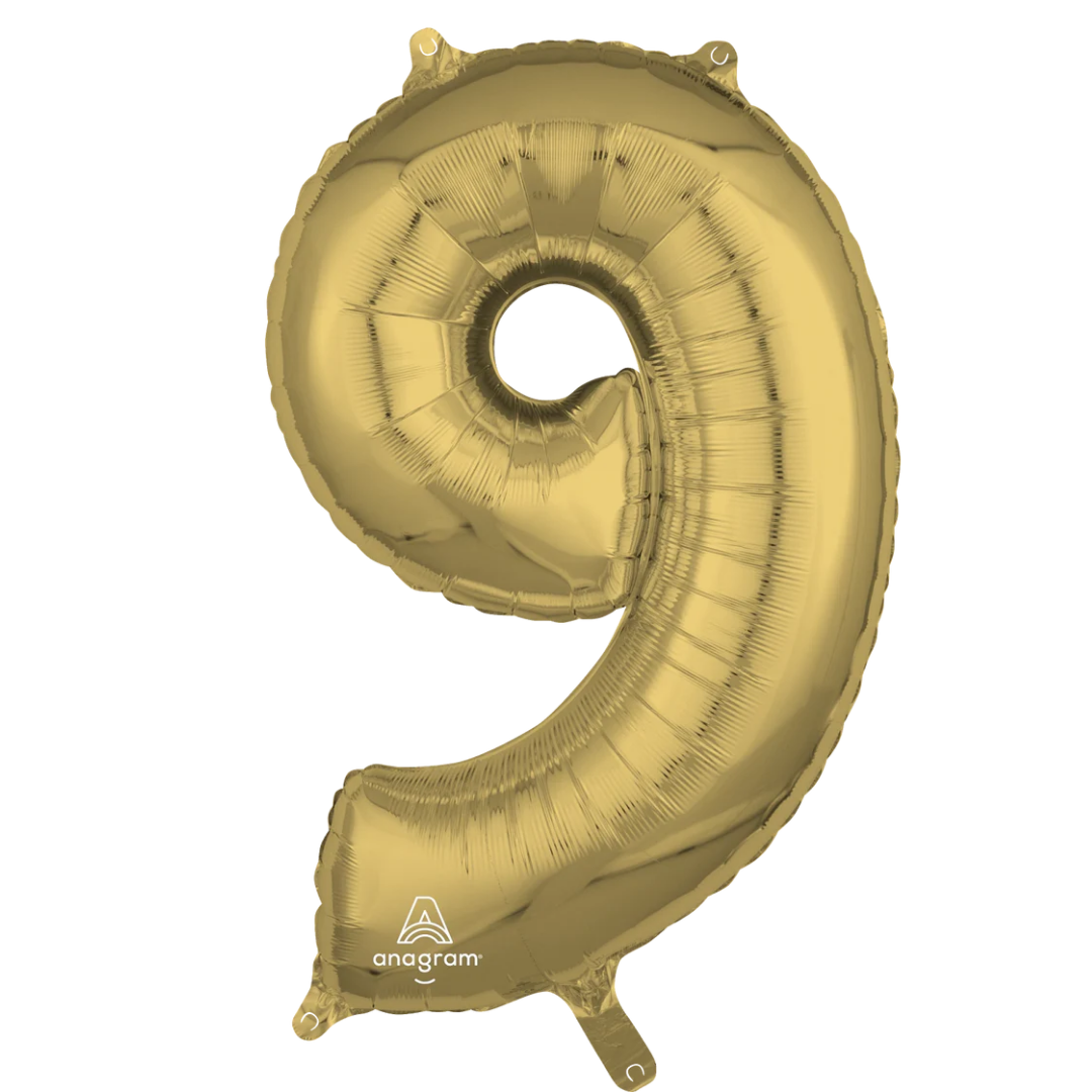 Foil White Gold Number 9
