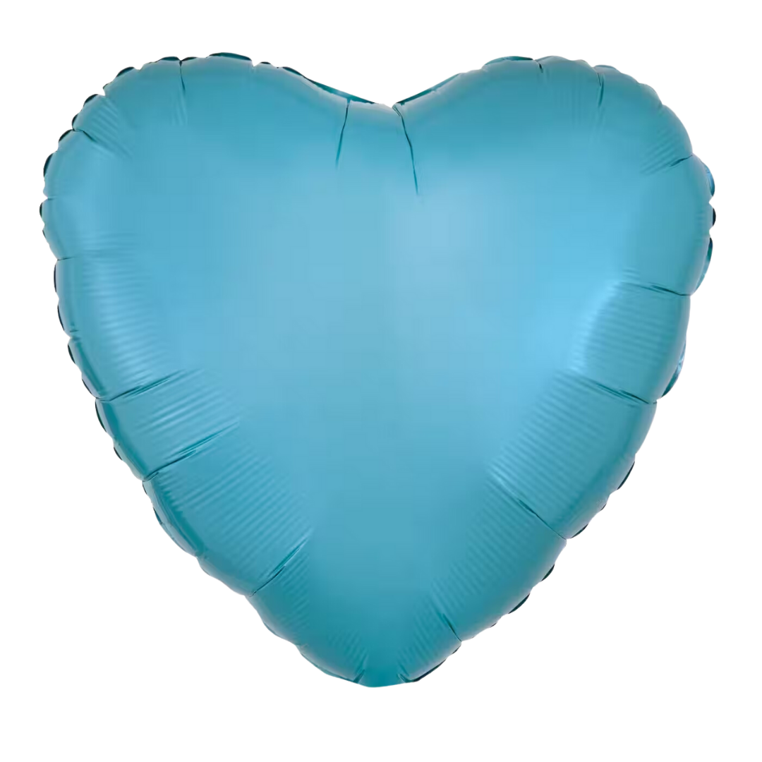 Heart Shape Foil Turquoise