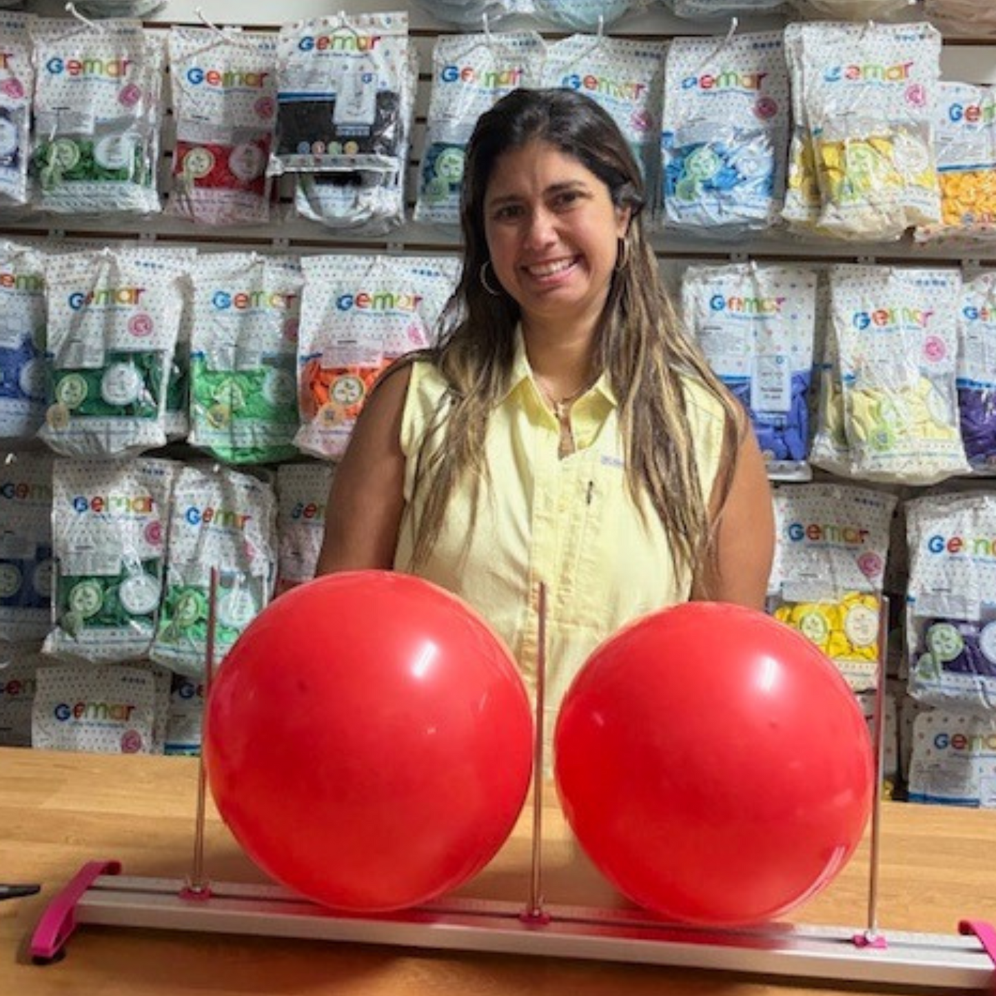 Regla decorativa para medir globos