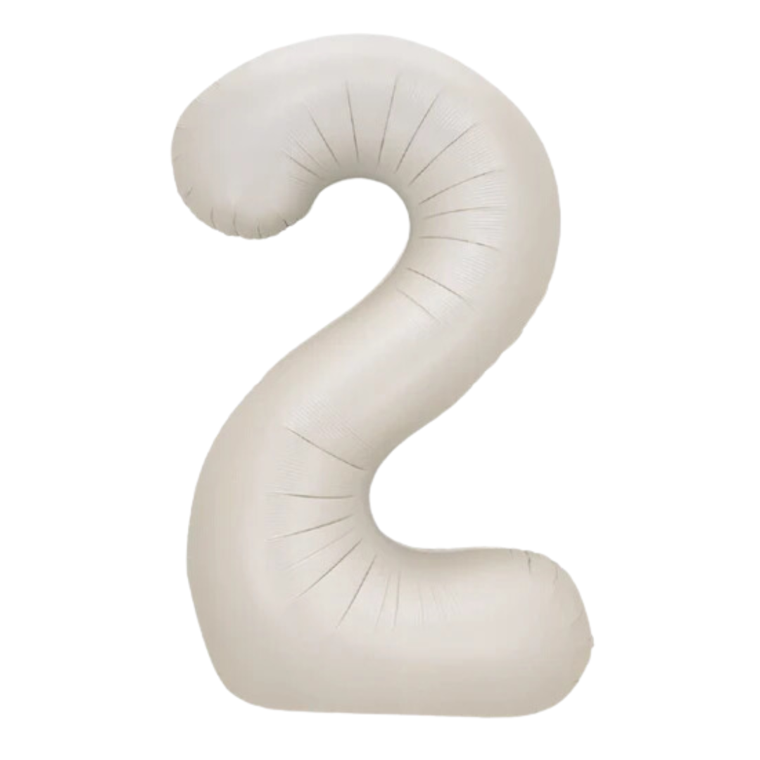 34” Foil Number Balloon 2 Latte