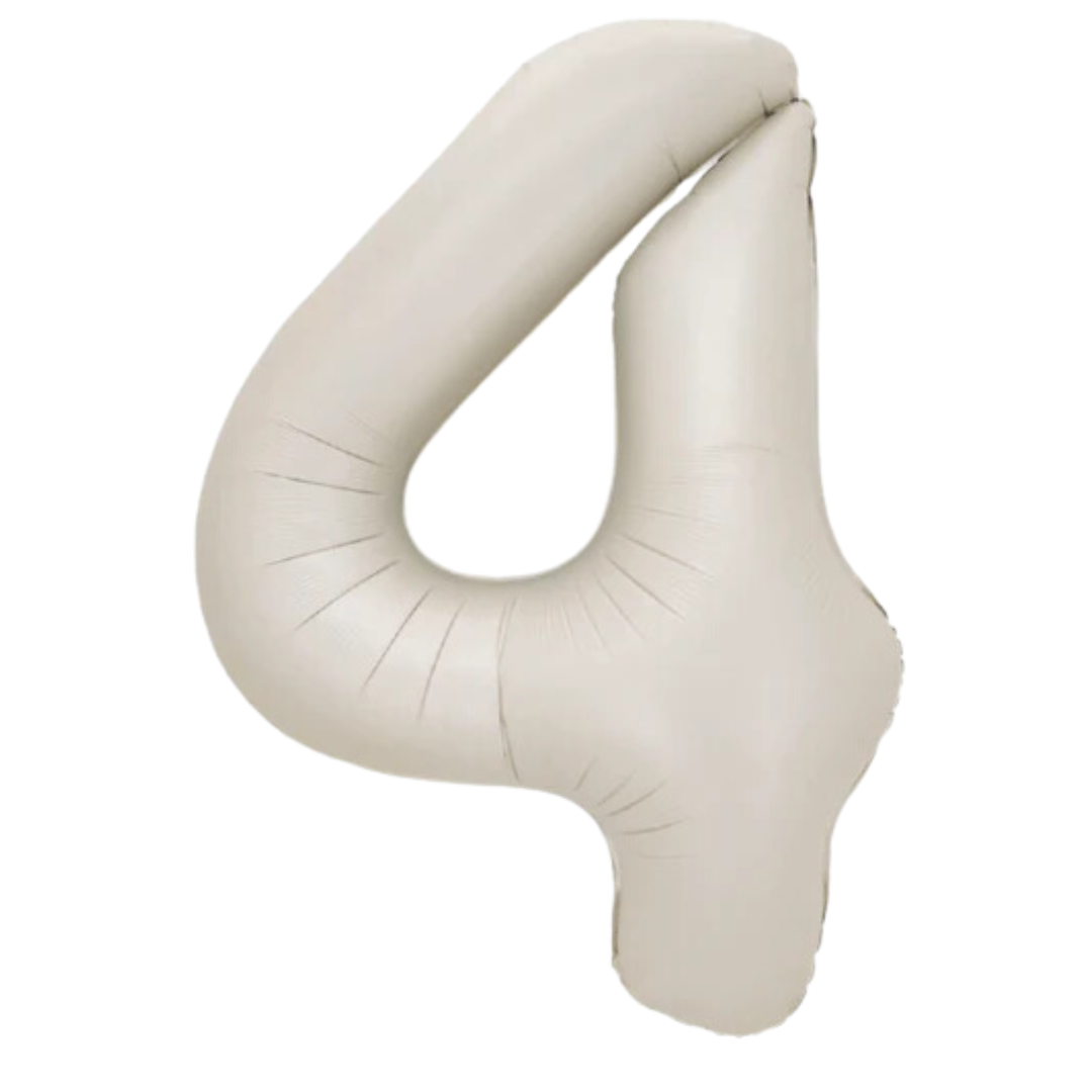 34” Foil Number Balloon 4 Latte