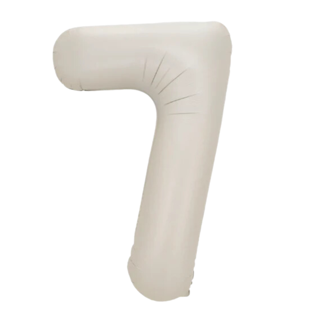 34” Foil Number Balloon 7 Latte
