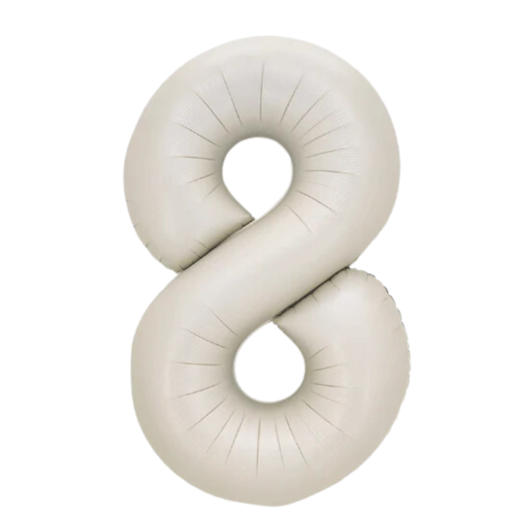 34” Foil Number Balloon 8 Latte