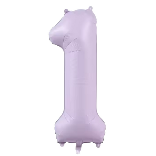 Number 1 Foil Balloon  Lilac  40"