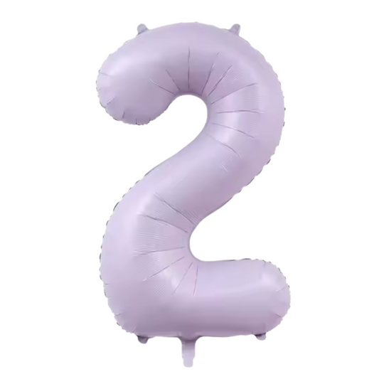 Number 2 Foil Balloon  Lilac  40"