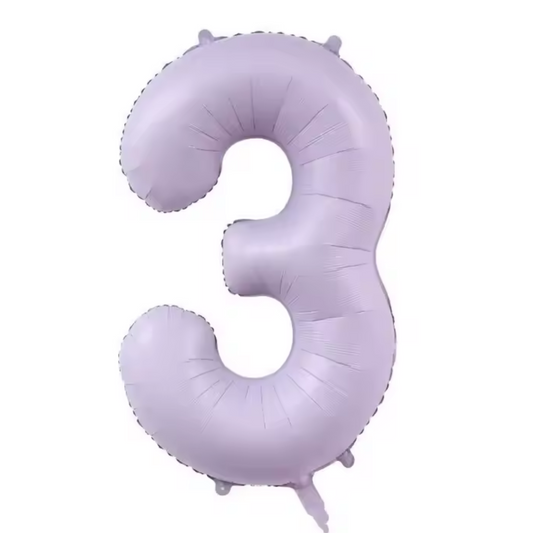 Number 3 Foil Balloon  Lilac  40"