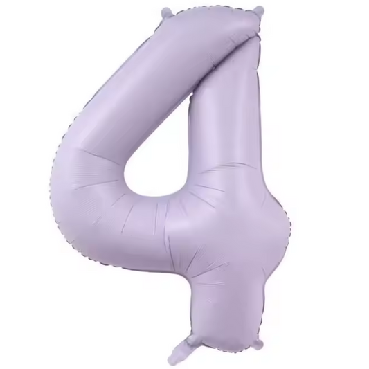 Number 4 Foil Balloon  Lilac  40"