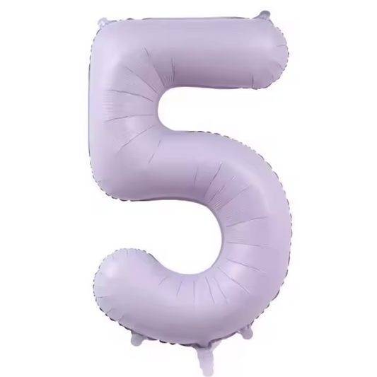Number 5 Foil Balloon  Lilac  40"