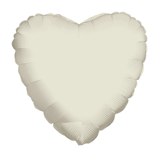 Heart Shape Foil Ivory