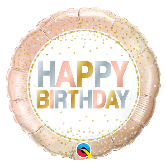 Happy Birthday Metallic Dots