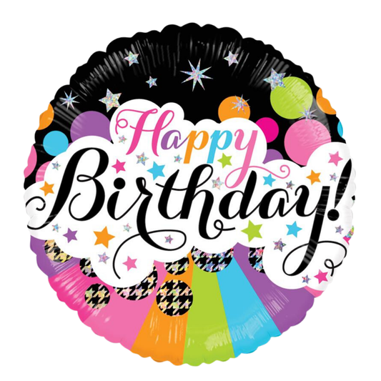 Happy Birthday Little Stars Holographic