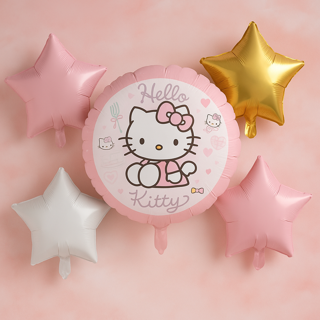 Round Foil Balloon  Hello Kitty Pink 18"
