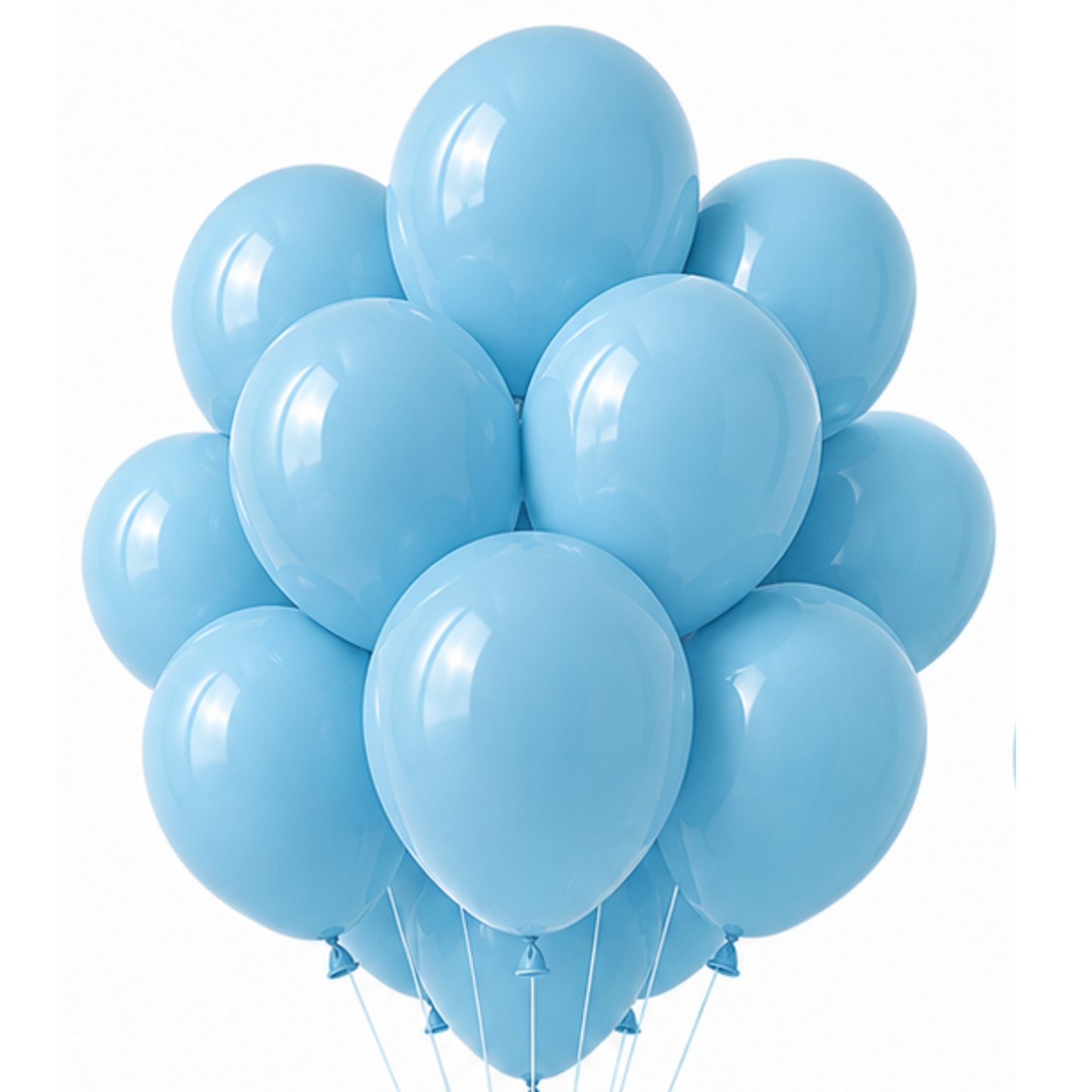 Globo de látex azul bebé