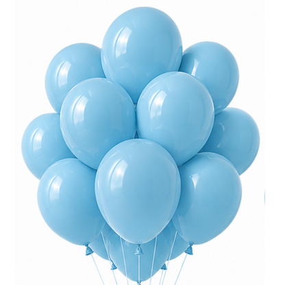 Globo de látex azul bebé