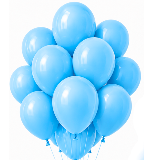 Globos de látex azul claro
