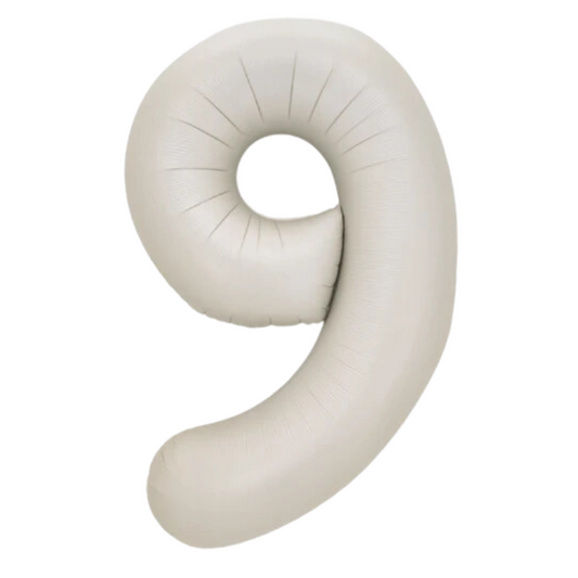34” Foil Number Balloon 9 Latte