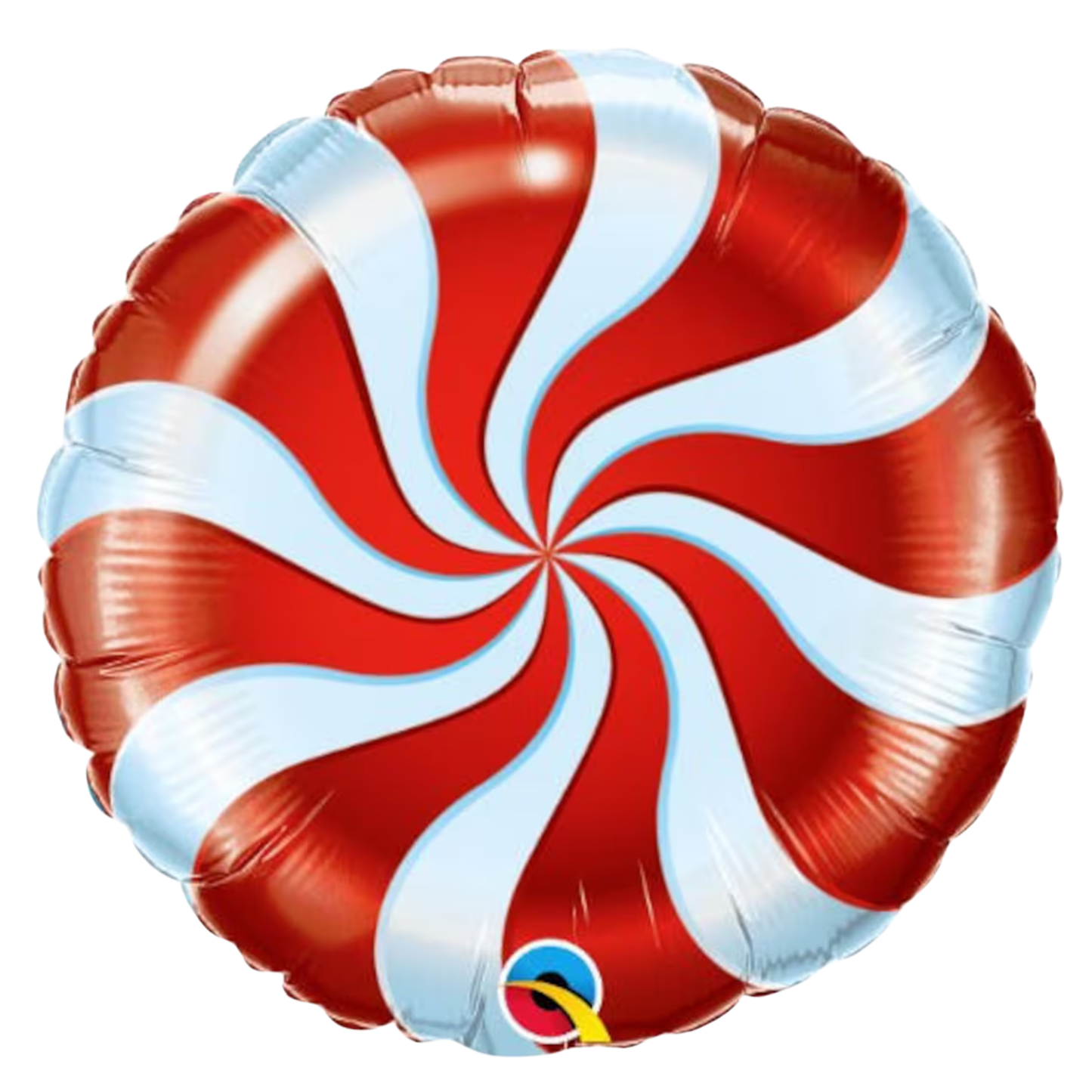 Red Peppermint Swirl Foil Balloon