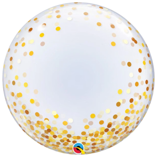Gold Confetti Orbz Foil Balloon
