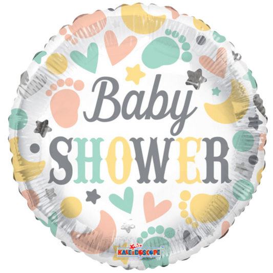 Baby Shower Pastel Footprints