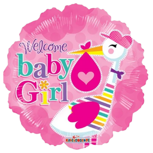 Welcome Baby Girl Stork