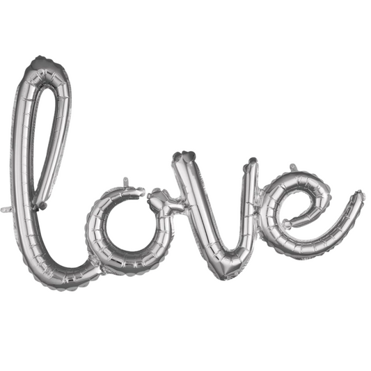 Silver "Love" Script