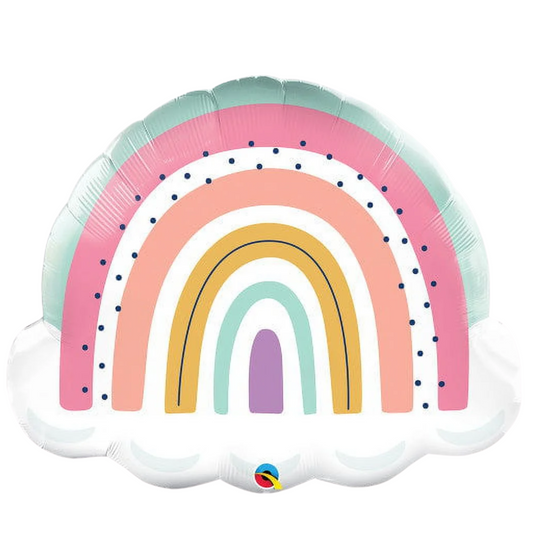 Pastel Rainbow with Clouds