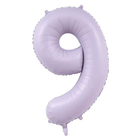 Number 9 Foil Balloon  Lilac  40"