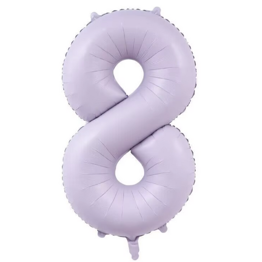 Number 8 Foil Balloon  Lilac  40"